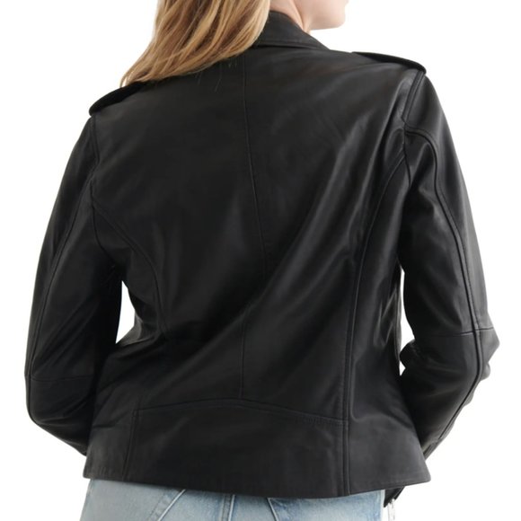 NWOT Lucky Brand 100% Leather Moto Jacket - Picture 5 of 7